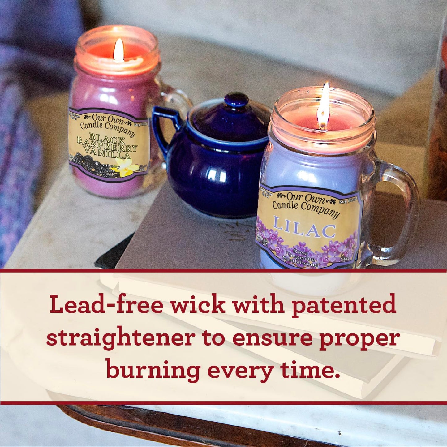 Our Own Candle Company, Passion Fruit Scented Mason Jar Candle, 100 Hour Burn Time, 13 Ounces