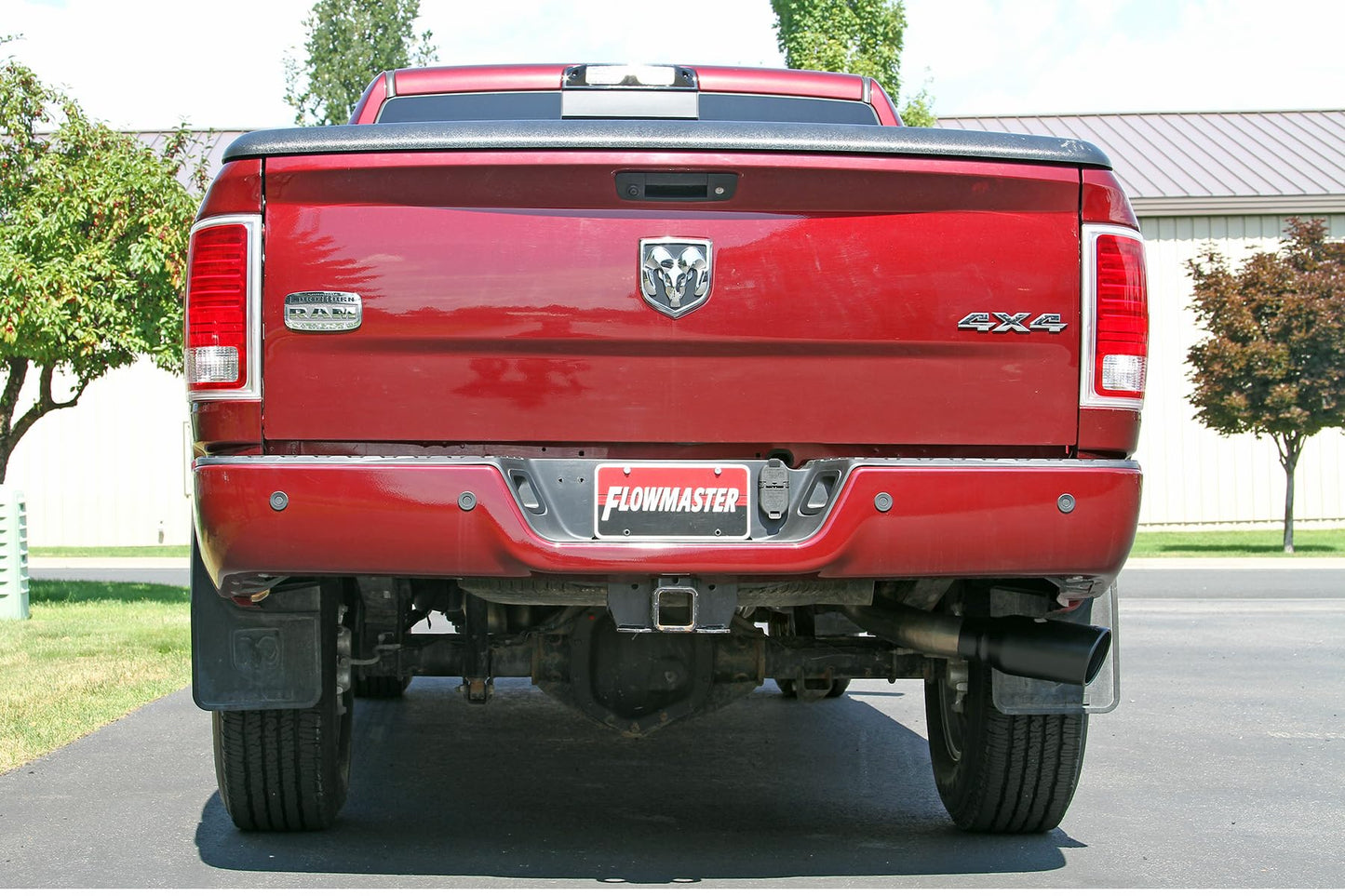 Flowmaster 717930 FlowFX Cat-Back Exhaust Kit Single Side Exit 3.5 Inch 409 Stainless Steel 5 Inch Black Ceramic Coated 304 Stainless Steel Tip Compatible with 2014-2024 RAM 2500 3500 6.4L 2/4WD