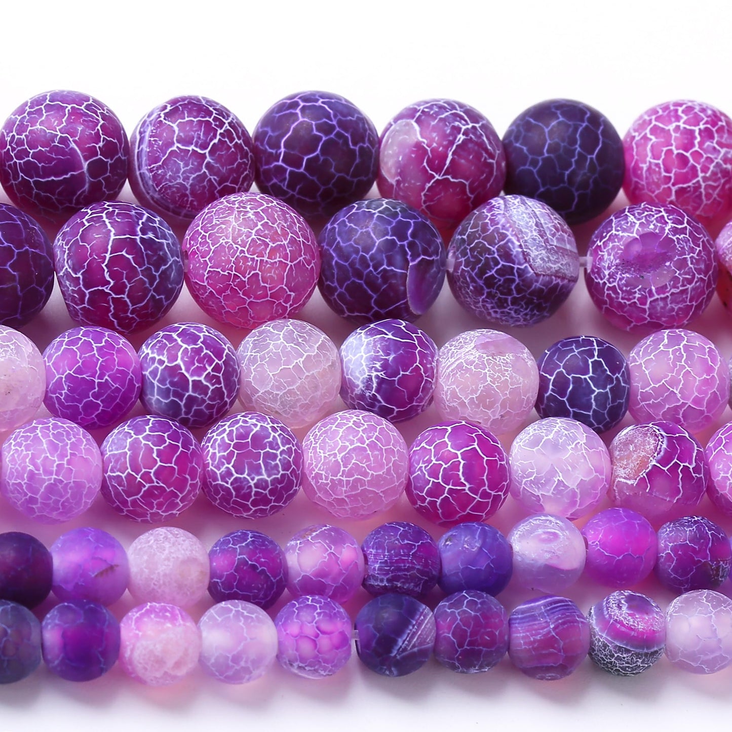 Mixed Color Weathered Agate Stone Beads Gemstone Round Crystal Energy Stone Beads for Jewelry Making DIY Bracelet Necklace 1 Strand 15.5inch 35PCS 10MM