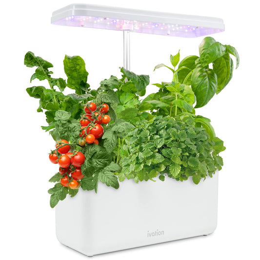 Ivation 7-Pod Indoor Hydroponics Growing System Kit Herb Garden planter w/ LED Grow Light