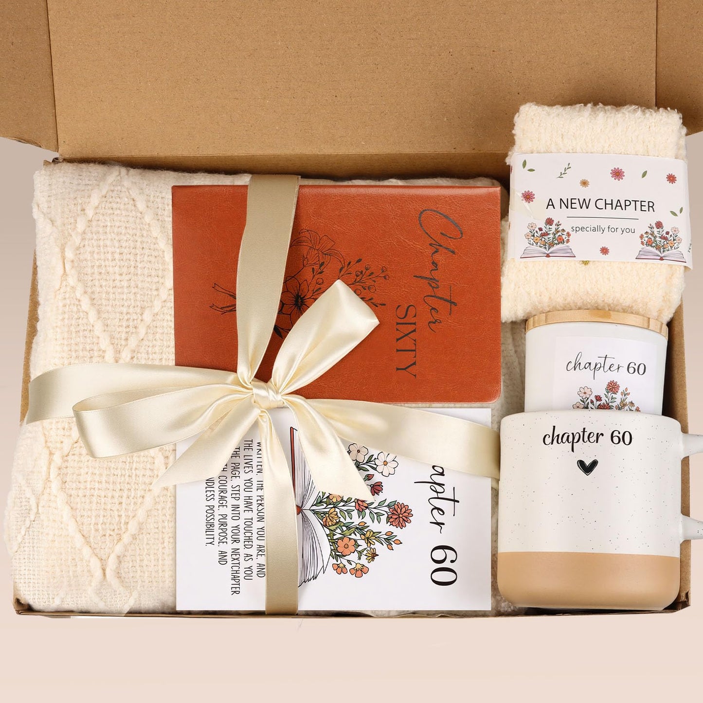 60th Birthday Gifts for Women, Unique Chapter 60 Year Old Birthday Gifts for Women Happy 60th Bday Gift Basket for Her Turning 60 Year Old Gift Box Ideas for Woman Wife Mom Grandma Sister Friend