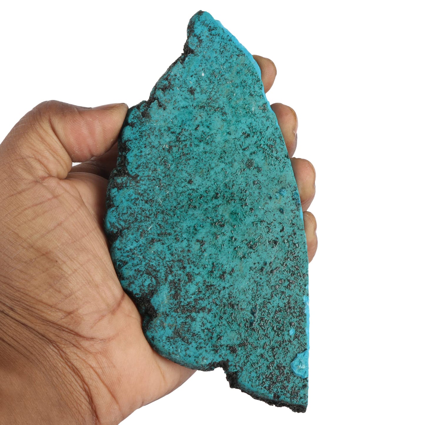 REAL-GEMS Natural Turquoise Rough Gemstone Slab 571 Carat Approx Raw Uncut Mineral Stone Specimen For Jewelry Making And Collectors