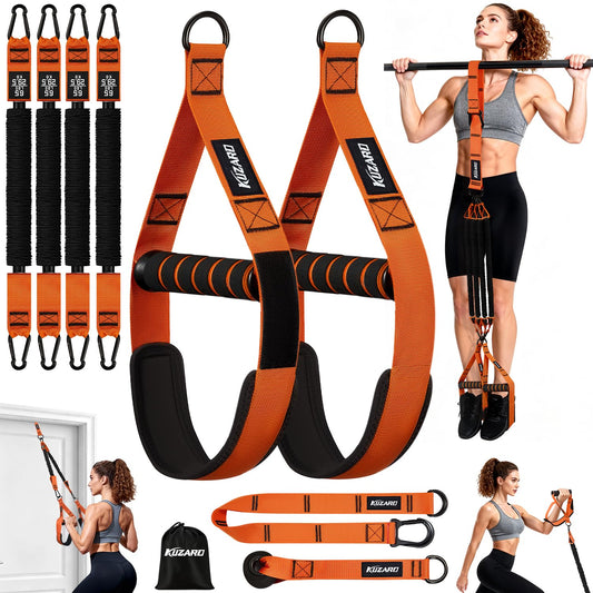 Pull Up Assistance Bands for Women, Heavy Duty Resistance Bands with Handles, Exercise Band with Door Anchor, Workout Band Set for Pull Up Bar, Full Body Sculpting,Muscle Training, Recovery, Home Gym