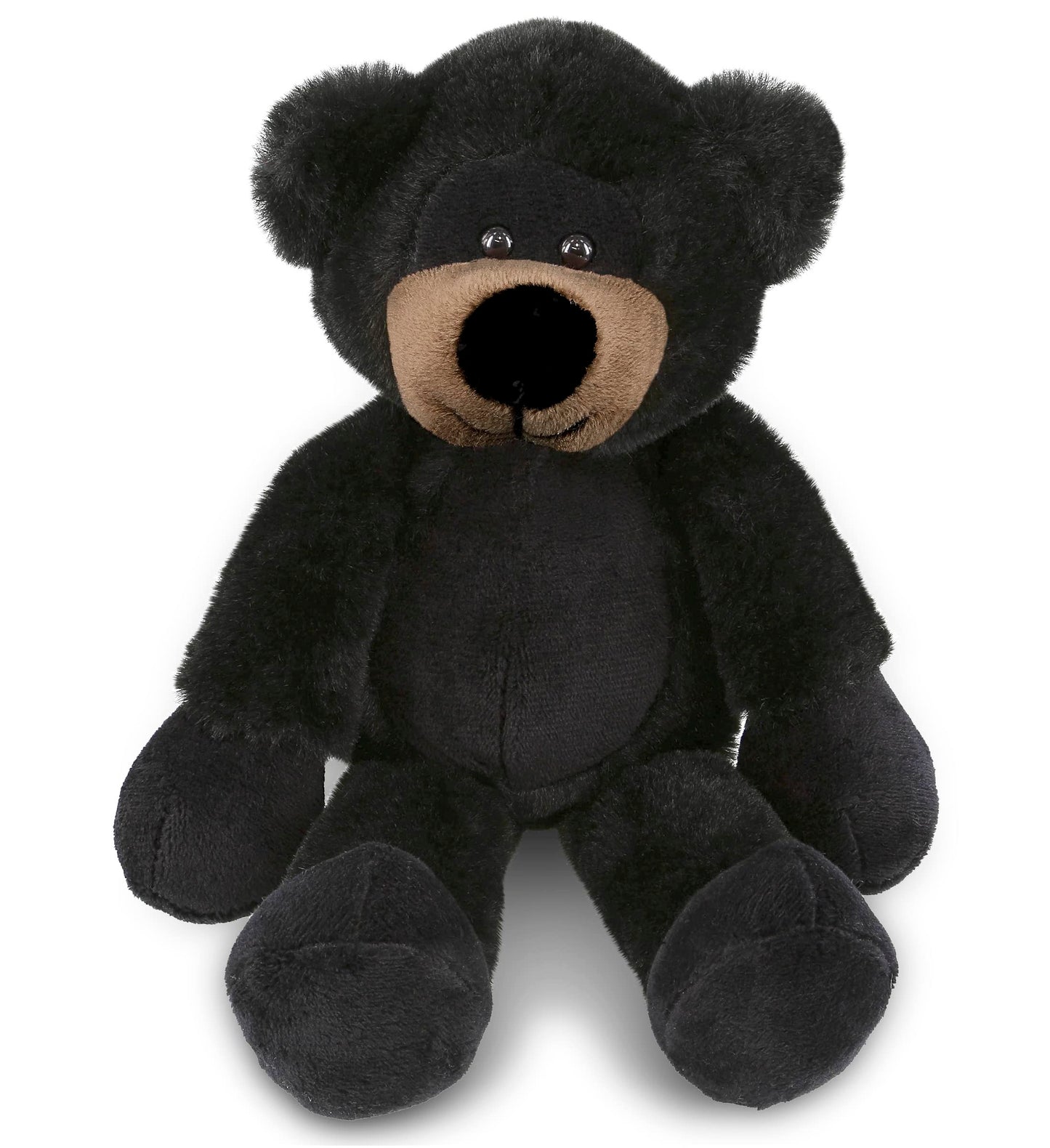 DolliBu Plush Black Bear Stuffed Animal - Soft Huggable Long Leg Black Bear, Adorable Playtime Plush Toy, Cute Wildlife Cuddle Gift for Kids and Adult - 10.5 Inch
