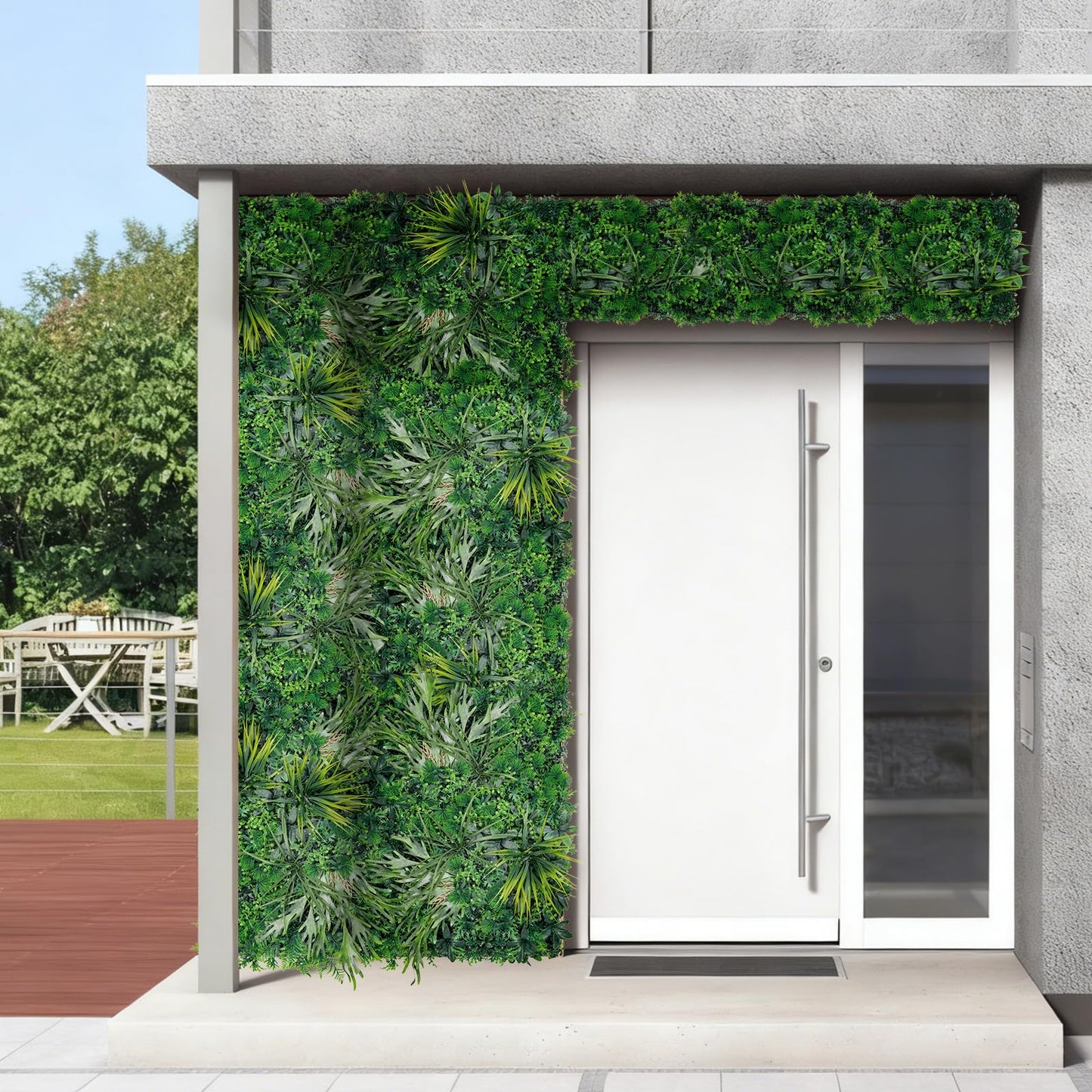 Grooy 20"X20" Grass Wall, 12PCS Boxwood Panels UV-Protected Faux Grass Backdrop Wall,Greenery Privacy Hedge Screen for Outdoor Garden Patio, Indoor Party Balcony Fence Decor