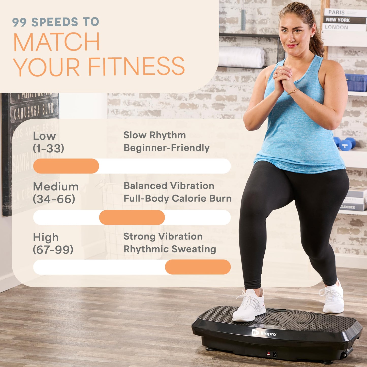 LifePro Hovert 3D Vibration Plate Machine - Dual Motor Oscillation, Lateral + 3D Motion Viberation Platform Machine - Full Whole Body Vibrarating Machine for Home Exercise & Fitness (Black)