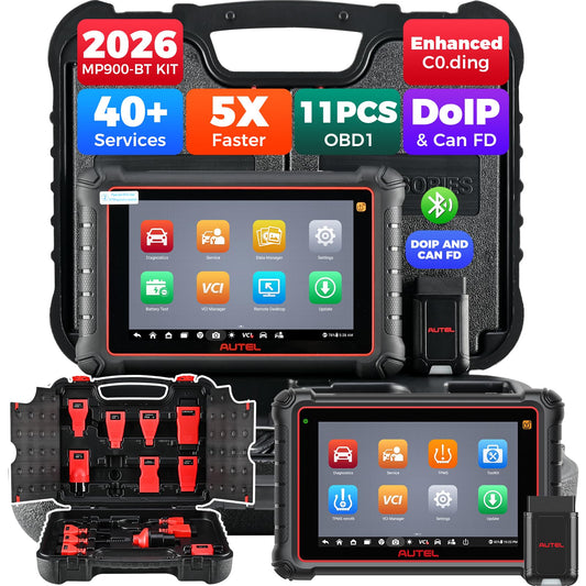 Autel MaxiPRO MP900-BT KIT Scanner: 2026 Same as MS906 Pro MS906 MAX MK908 w/OE C0ding, 3000+ Test, 40+ Service, 150+ Makes, Up of MP900-BT MP900BT w/ 200 Bucks 11 PCS OBD Cables, CAN FD & FCA SGW
