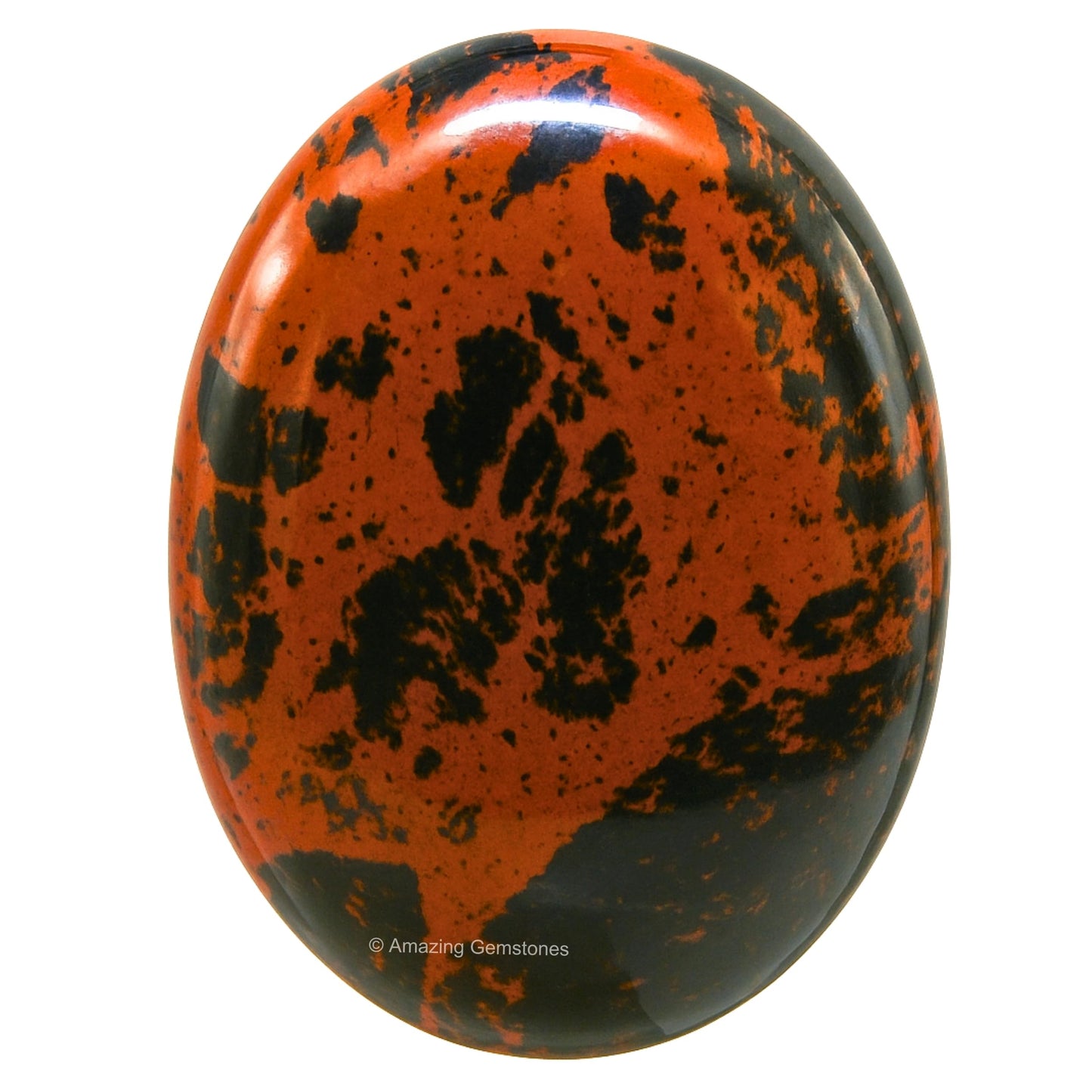 Amazing Gemstone Mahogany Obsidian Crystals and Healing Stones - Large Palm Stone Crystals Piedra - Crystal for Good Luck, Positive Energy, Meditation - Unique Stocking Stuffers Gifts for Women, Men