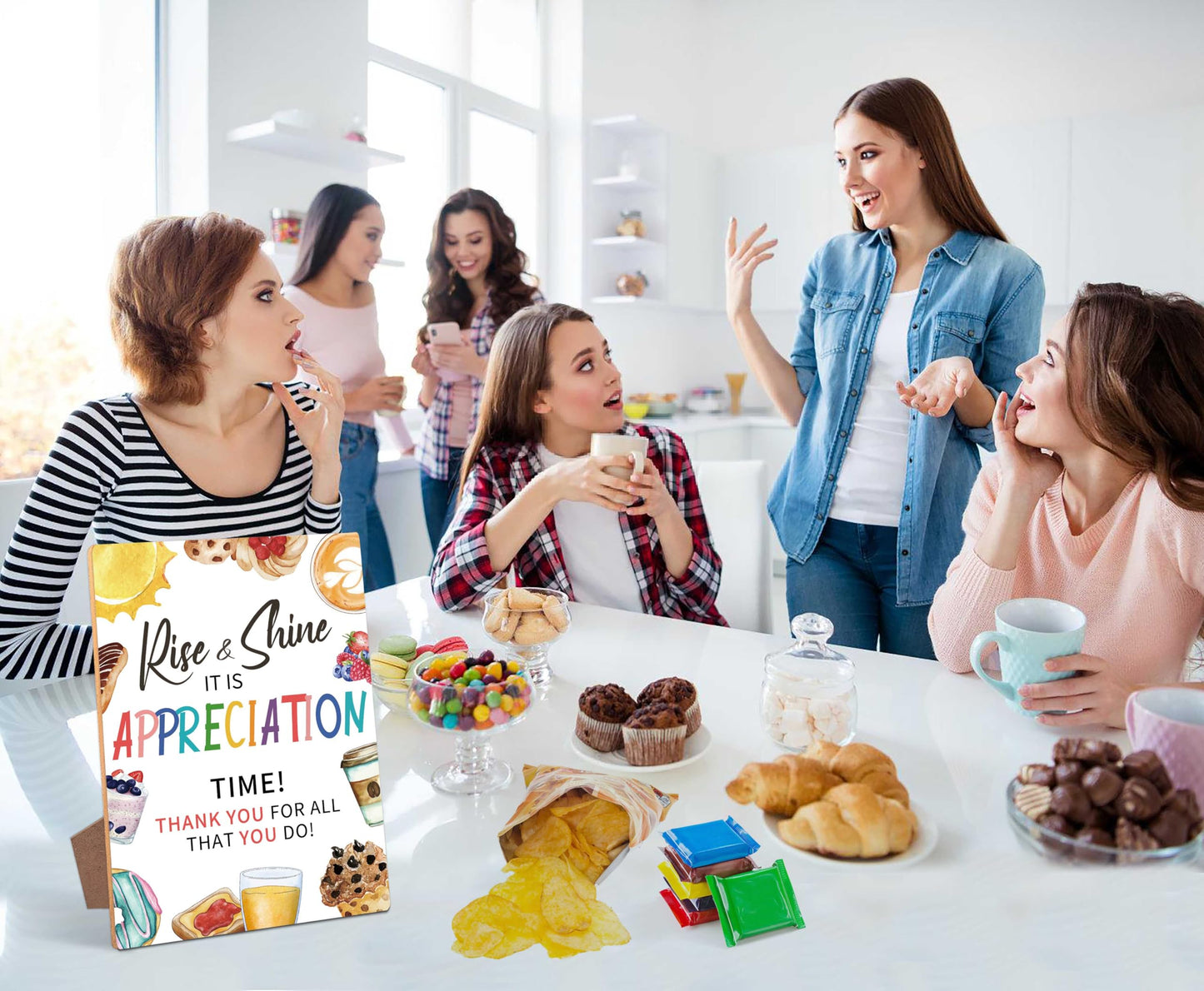 Breakfast Appreciation Sign, Rise and Shine Appreciation Decor, Appreciation Week Gift Table Decor, Employee Appreciation Sign Gift Pastor Teacher Doctor Retirement, Thank You Party Decoration