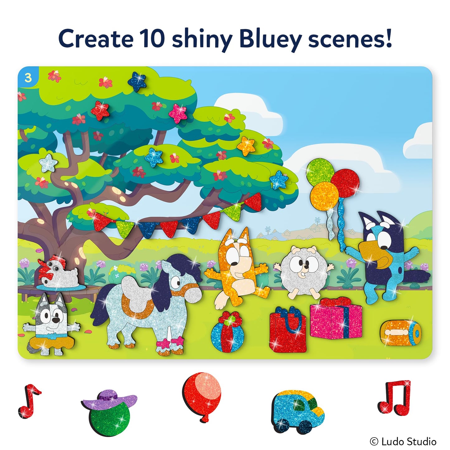 Skillmatics Bluey Foil Fun - Mess-Free Art & Craft Kits for Kids, DIY Creative Activity, Travel Toys, Gifts for Girls & Boys Ages 4, 5, 6, 7, 8 and Up