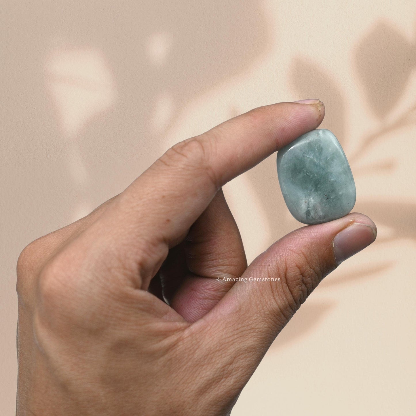 Amazing Gemstone Aquamarine Crystals and Healing Stones Tumbled - 1 oz, Natural Healing Stones for Energy Balance, Stress Relief - Premium Polished Gems Rocks for Meditation and Wellness