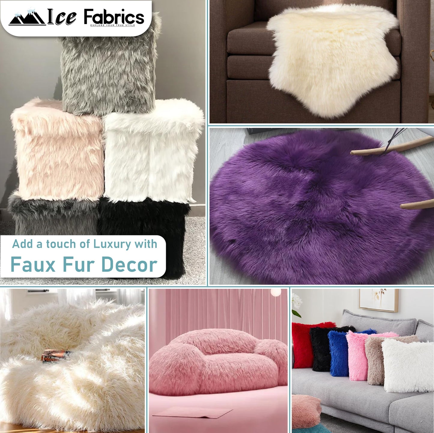 Ice Fabrics Faux Fur Fabric by The Yard - 60 Inches Wide Super Soft and Fluffy Shaggy Mohair Fur Fabric for Costumes, Apparel, Rugs, Pillows, Decorations and More - Lime Green - Half Yard