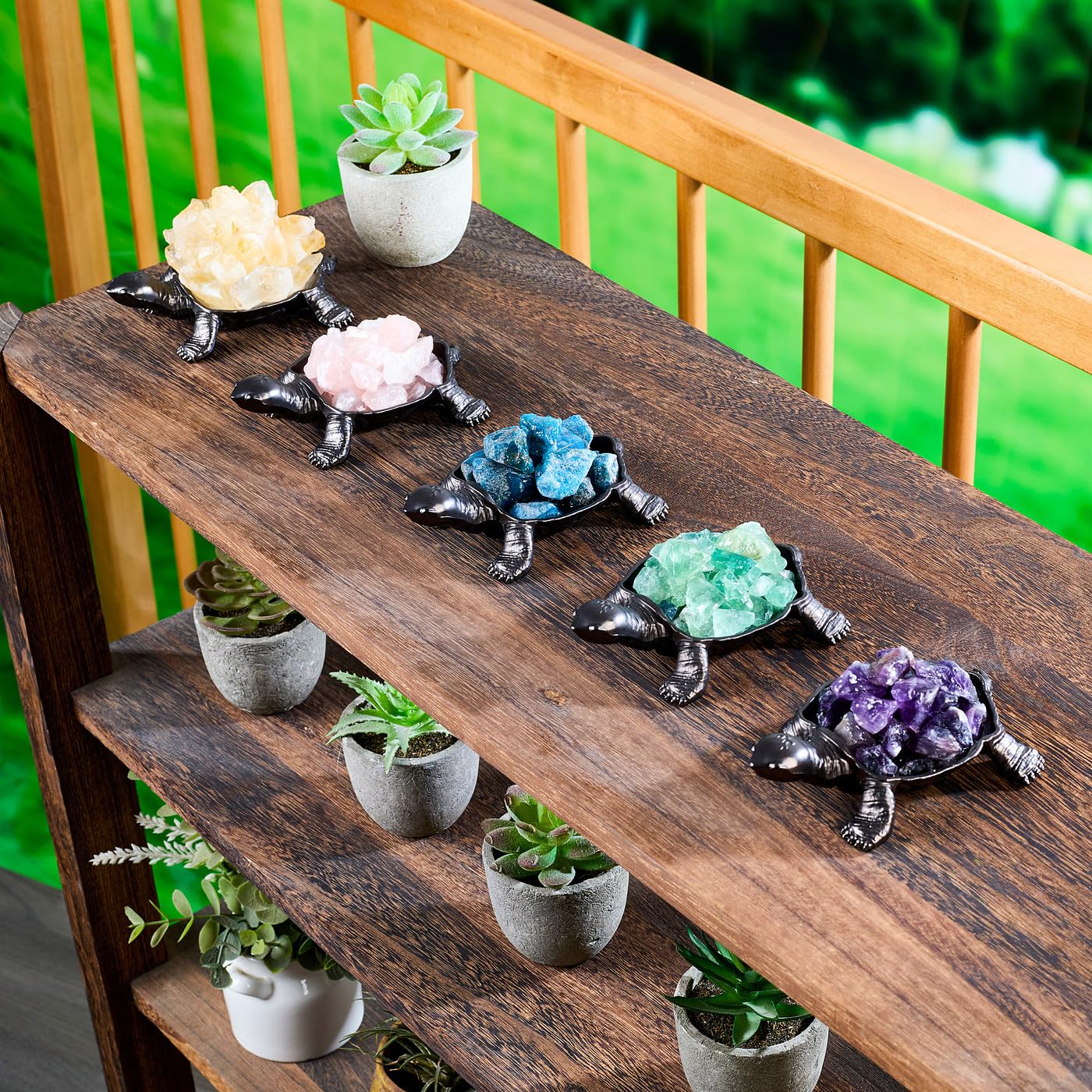 DUQGUHO Turtle Decor Figurines Turtles Gifts for Women Citrine Crystal Cute Turtle Statue Decorations Sea Turtles Gifts