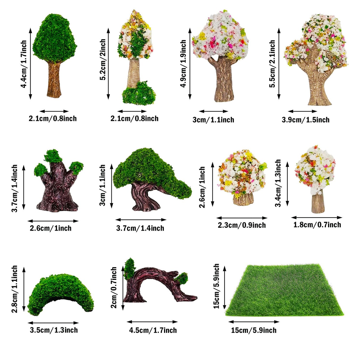 Woohome 66 PCS Miniatures Fairy Garden Accessories Outdoor, Mini Garden Kit, Micro Landscape Miniature Figurines for DIY Micro Landscape Ornaments