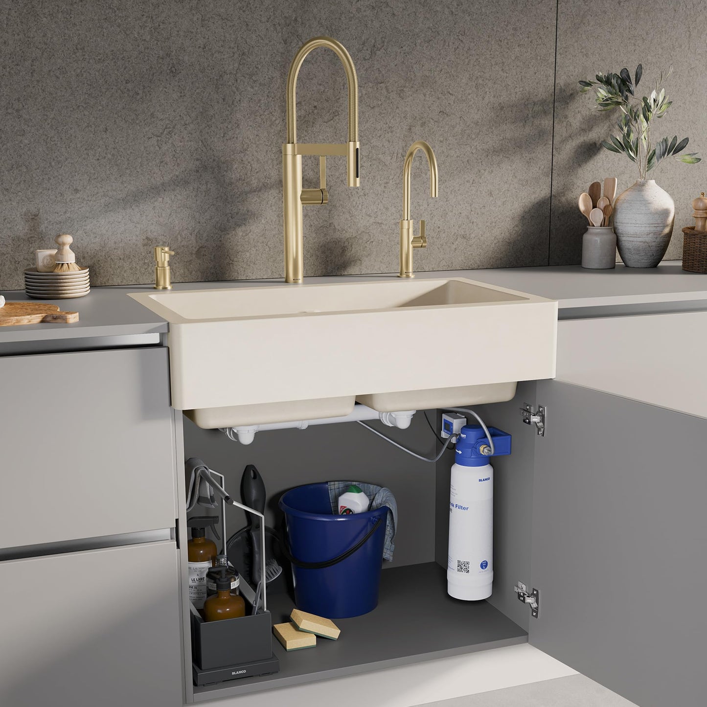 Blanco 527476 Culina II Pull-Down Semi-Pro Kitchen Faucet - 1.5 GPM - Satin Gold