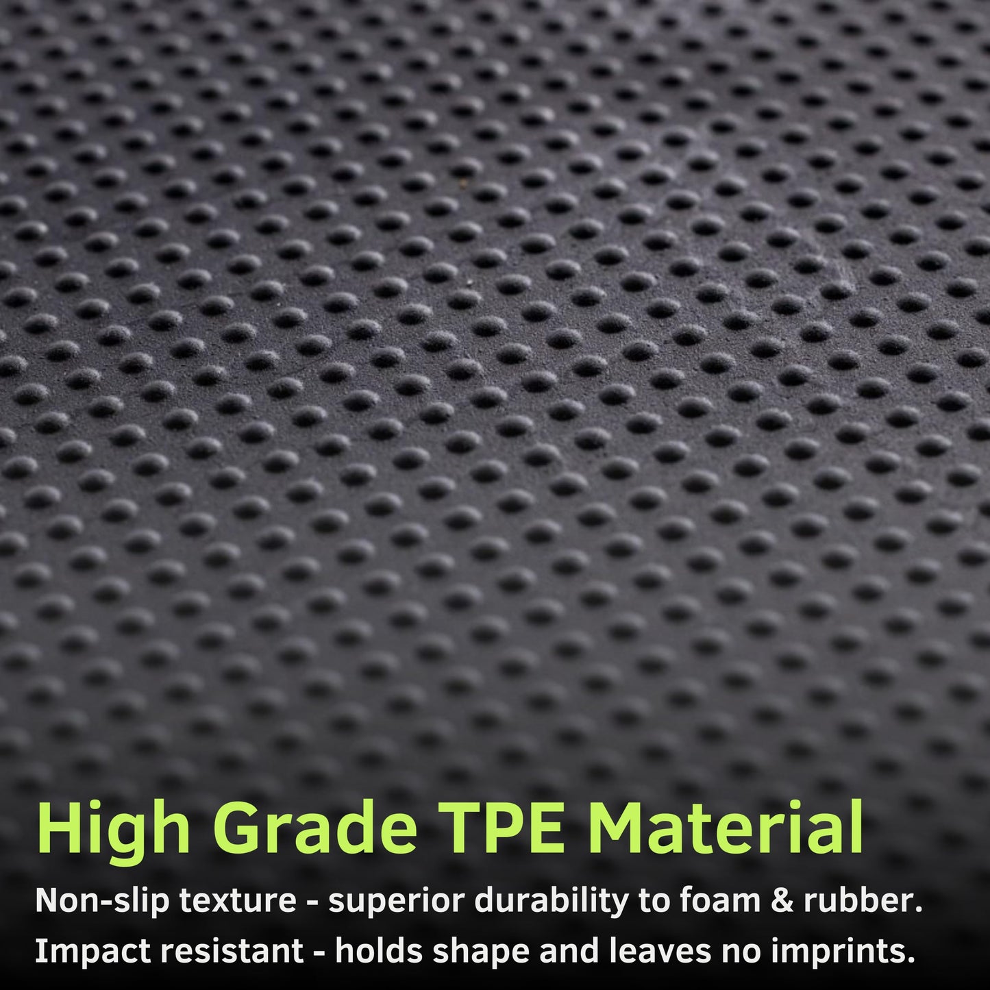 Baselayer Performance Series Interlocking Floor Tiles - Durable ½ in TPE (Rubber Like, NOT Foam, no Odor) - Gym Flooring for Weights & Heavy Equipment - Black, 15 SqFt (6 Pack) - Made in USA