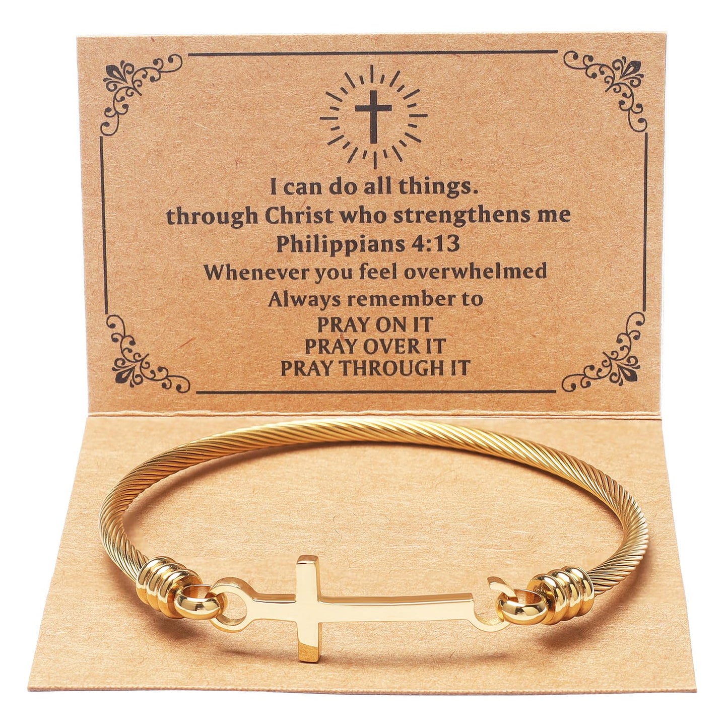 DS Religious Gift for Her Christian Cross Bracelet Bible Verse God is Within Her She Will Not Fall Inspirational Bracelets For Women Stainless Steel Jewelry Gift To Daughter Best Friend