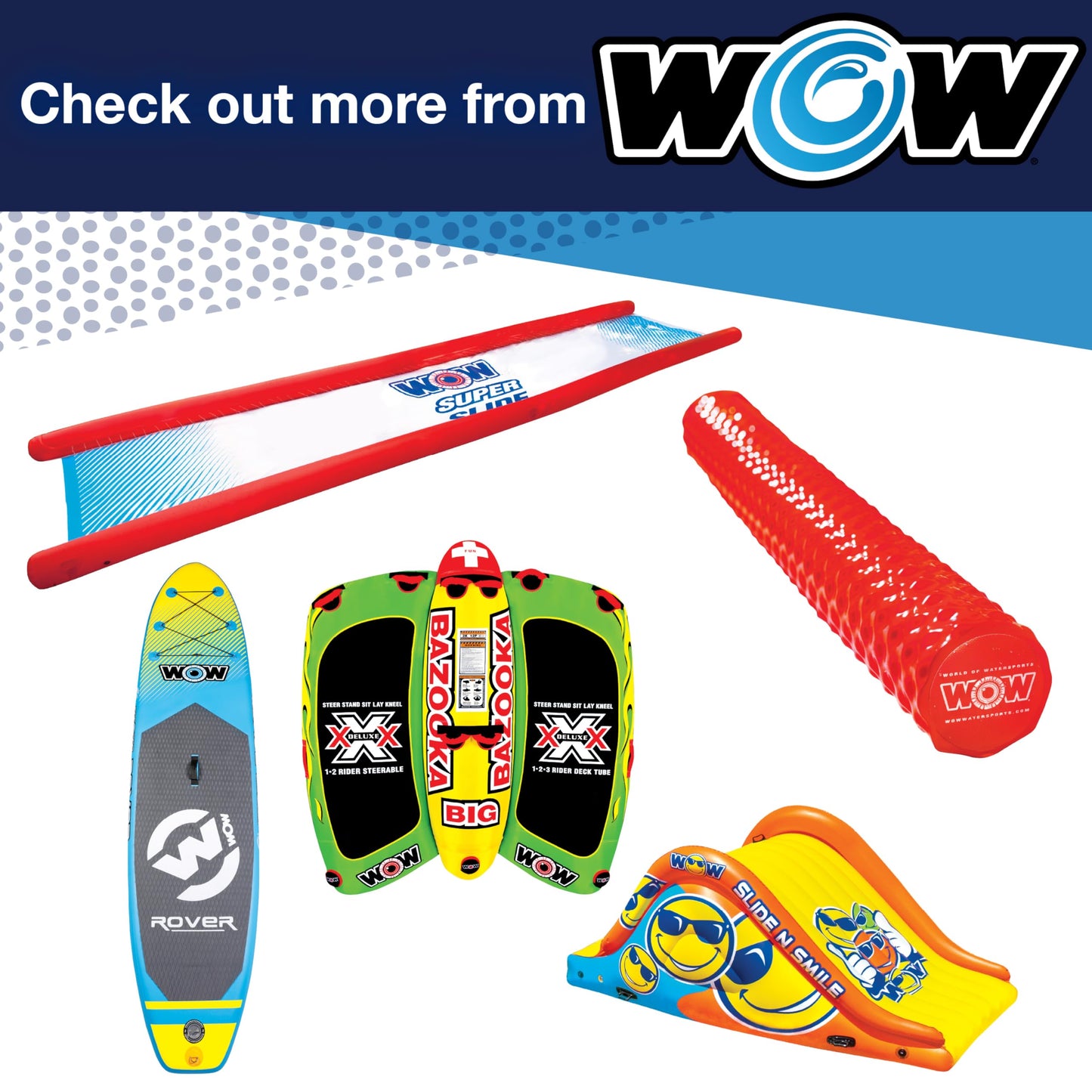 WOW Sports Inflateable Floating Island - Stadium Islander For Up to 12 People - Multiperson Raft for Lake