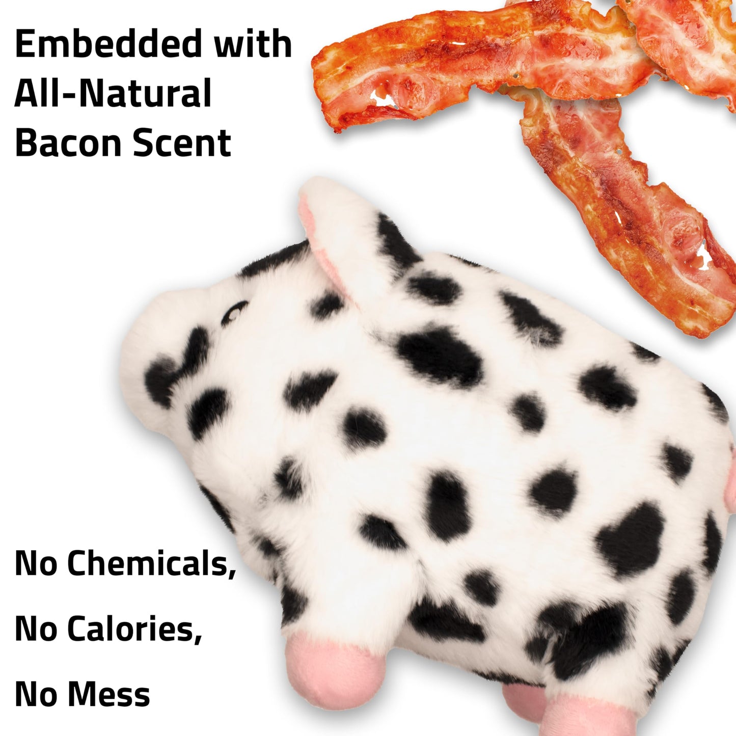 Playology Dog Toys | Plush Toy Pig Stuffed Animal for Dogs | Jumbo Pork Sausage Scented Toy - Easy to Clean and Made from Non Toxic Materials