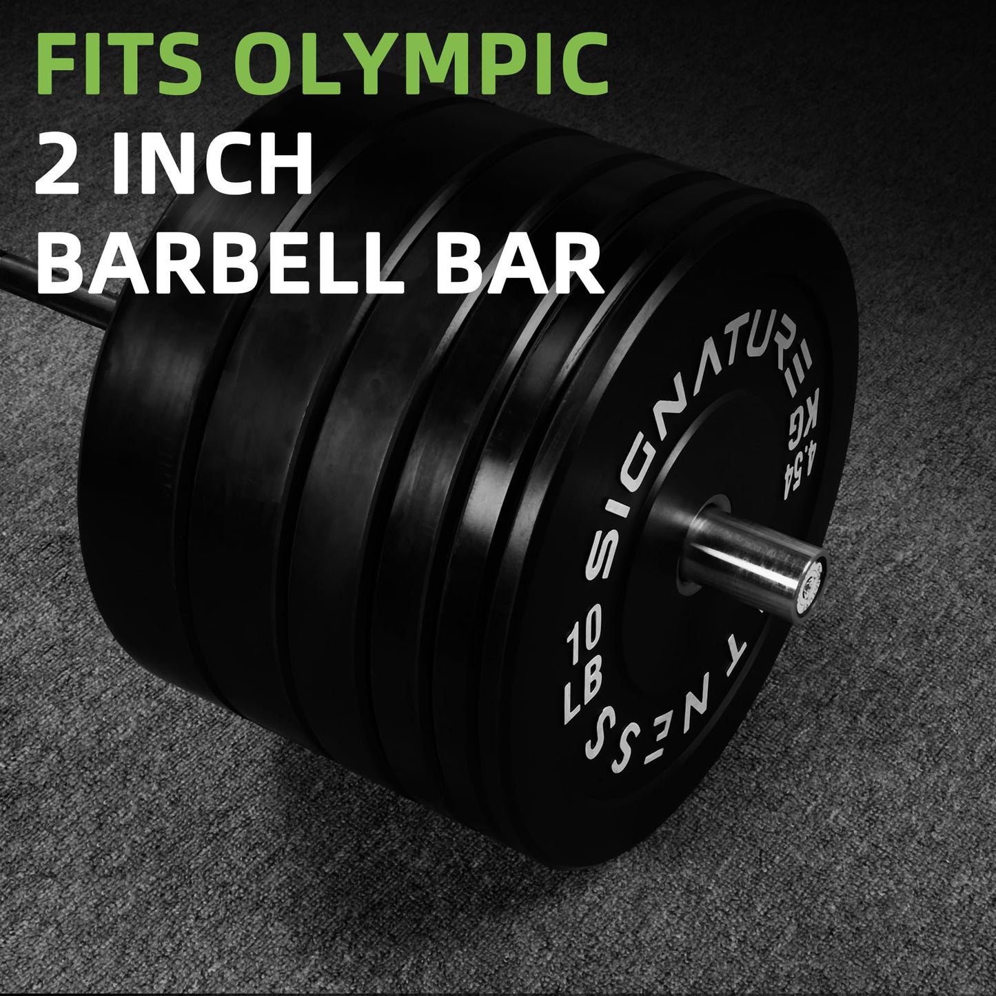Fitvids 2-Inch Olympic Bumper Weight Plates Including 160 LB Weight Plates & 7FT Olympic Barbell Bar, Colored