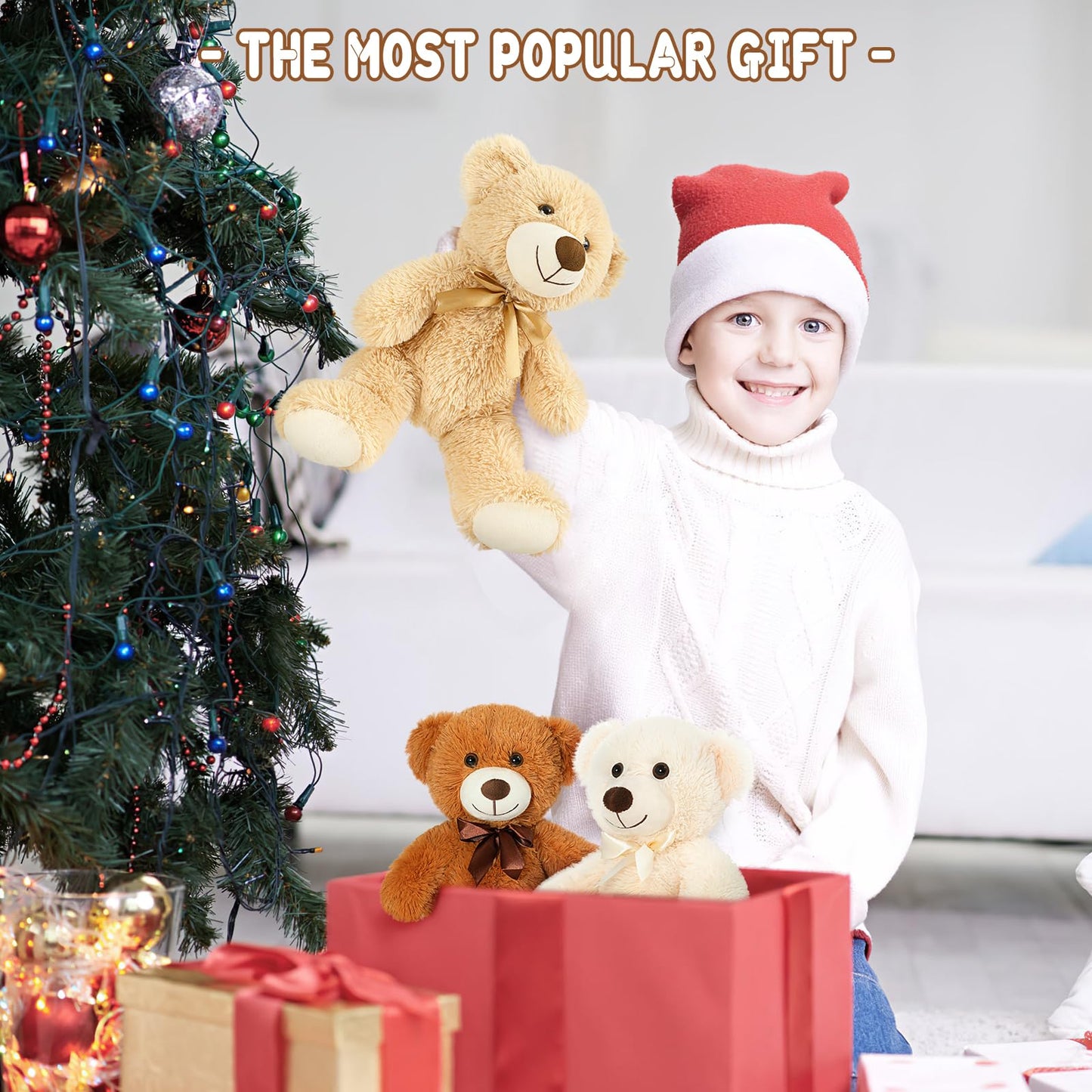 MaoGoLan 15 Pack Teddy Bears Bulk for Baby Shower, 14 in Small Teddy Bear Plush Toy, Cute Stuffed Bears Bulk for Kids Girlfriend, Wholesale Small Bear for Wedding, Birthday, Christmas
