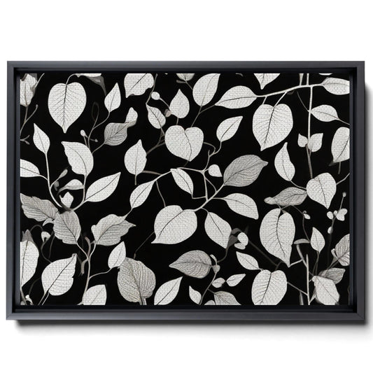Canvas Print Scandinavian Folk Art Black and Beige Abstract Botanical Wall Art for Scandinavian Home Decor Decor Canvas, Decor