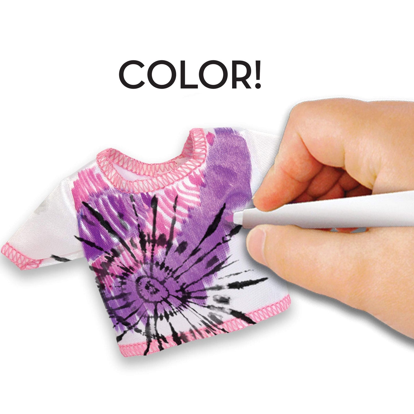 Tara Toys Barbie Tie-Dye Fashion Designer Kit – DIY Design Set for Girls with Dresses, Markers, Stickers & Tools – Create Real Barbie Outfits, Craft Activity for Kids Ages 6+