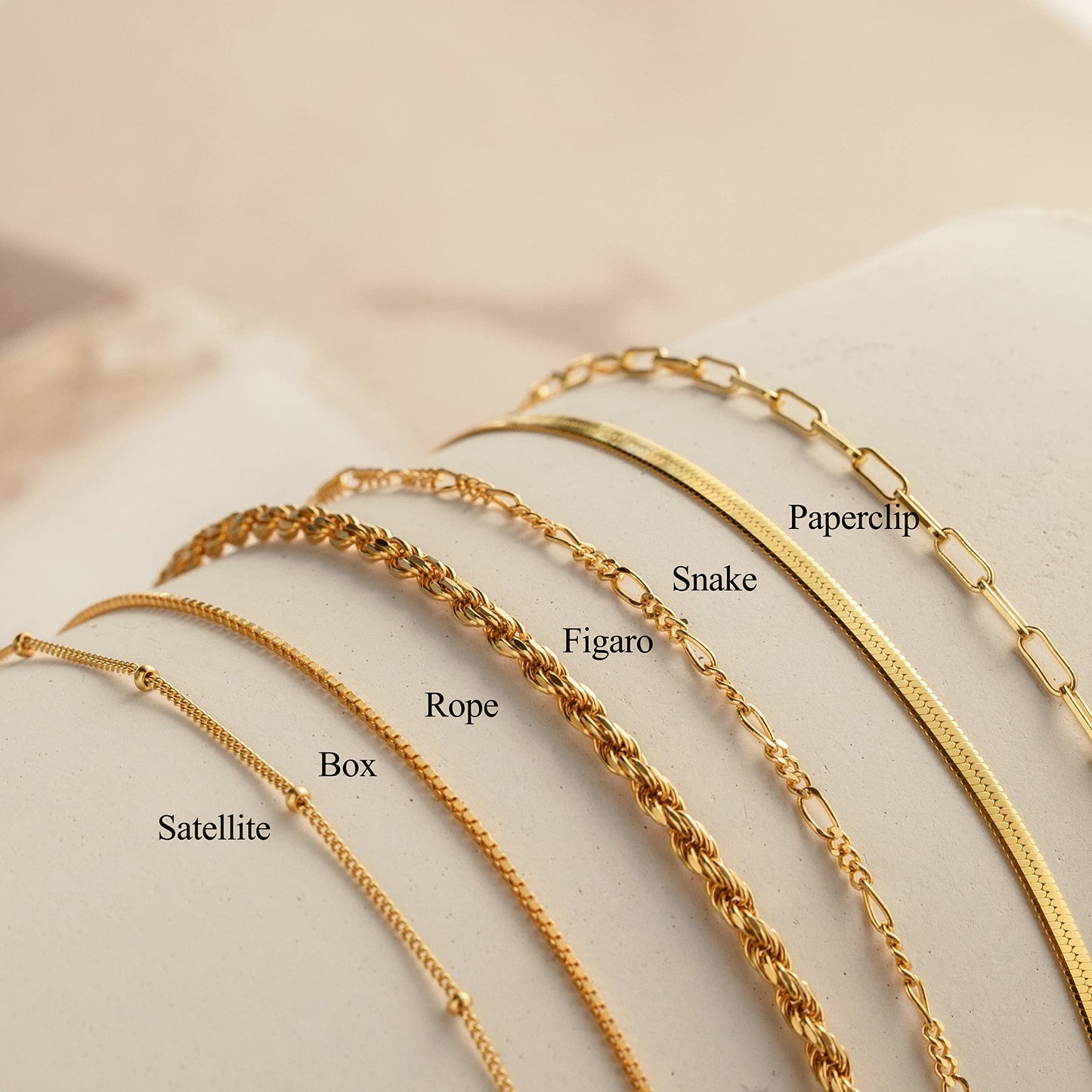 DEARMAY 14K Gold Plated Bracelets for Women Jewelry Sets for Women Trendy Dainty Stackable Paperclip Rope Snake Box Figaro Chain Bracelets Pack Costume Fashion