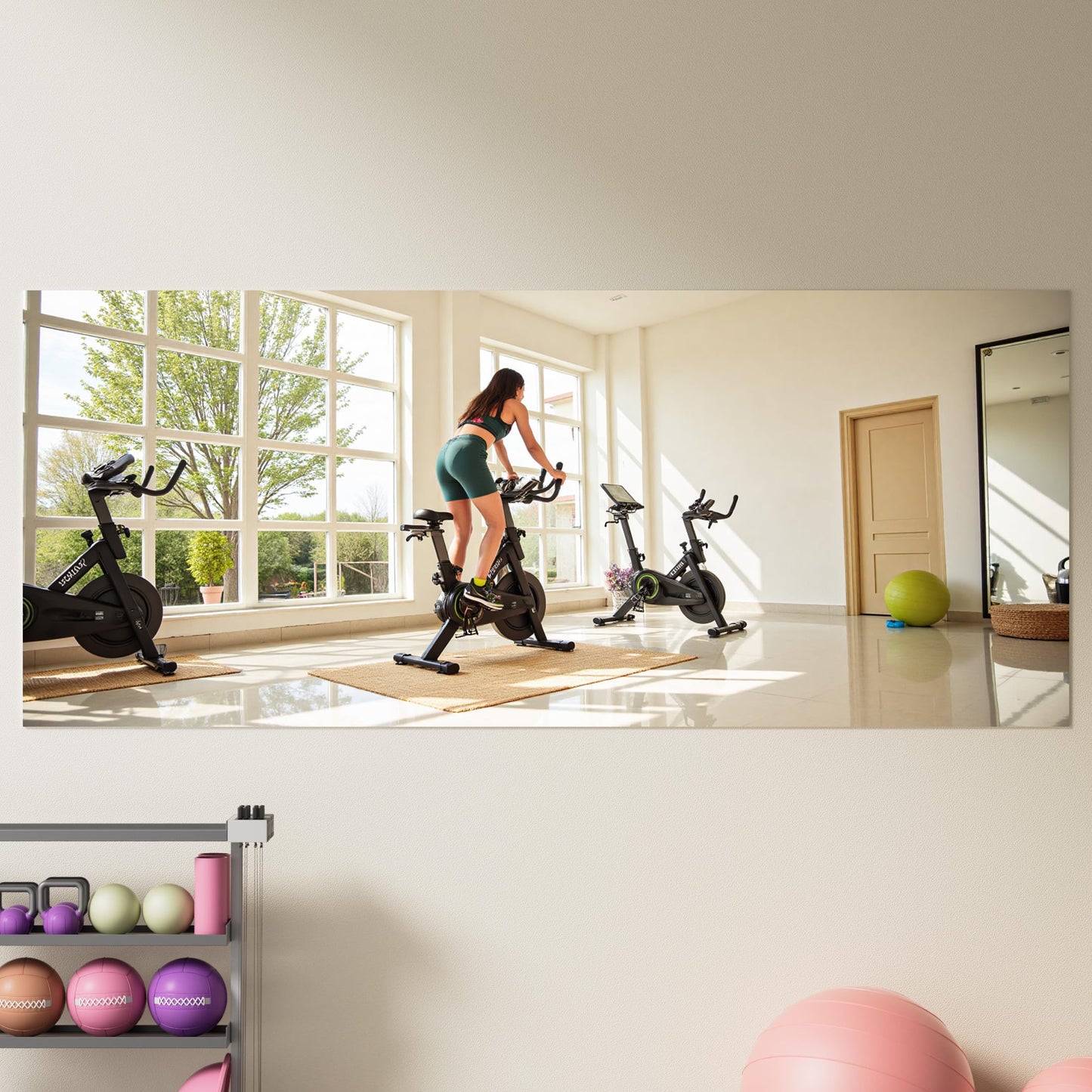Hasipu Home Gym Workout Mirror 94" L x 39" W-1pcs Large Full Length Mounted Full Body Frameless Mirror for Workout, Yoga, Garage, Bedroom, Dance
