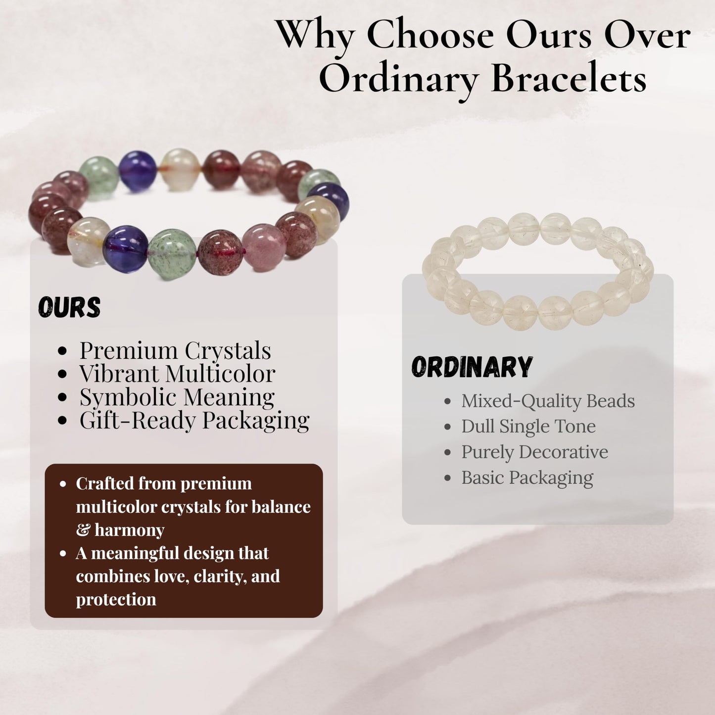 Dare to Mystic Multistone Healing Crystal Bracelet for Women Strawberry Quartz, Amethyst & Green Aventurine Beaded Bracelet, Balance & Renewal Energy Jewelry, Meaningful Gift