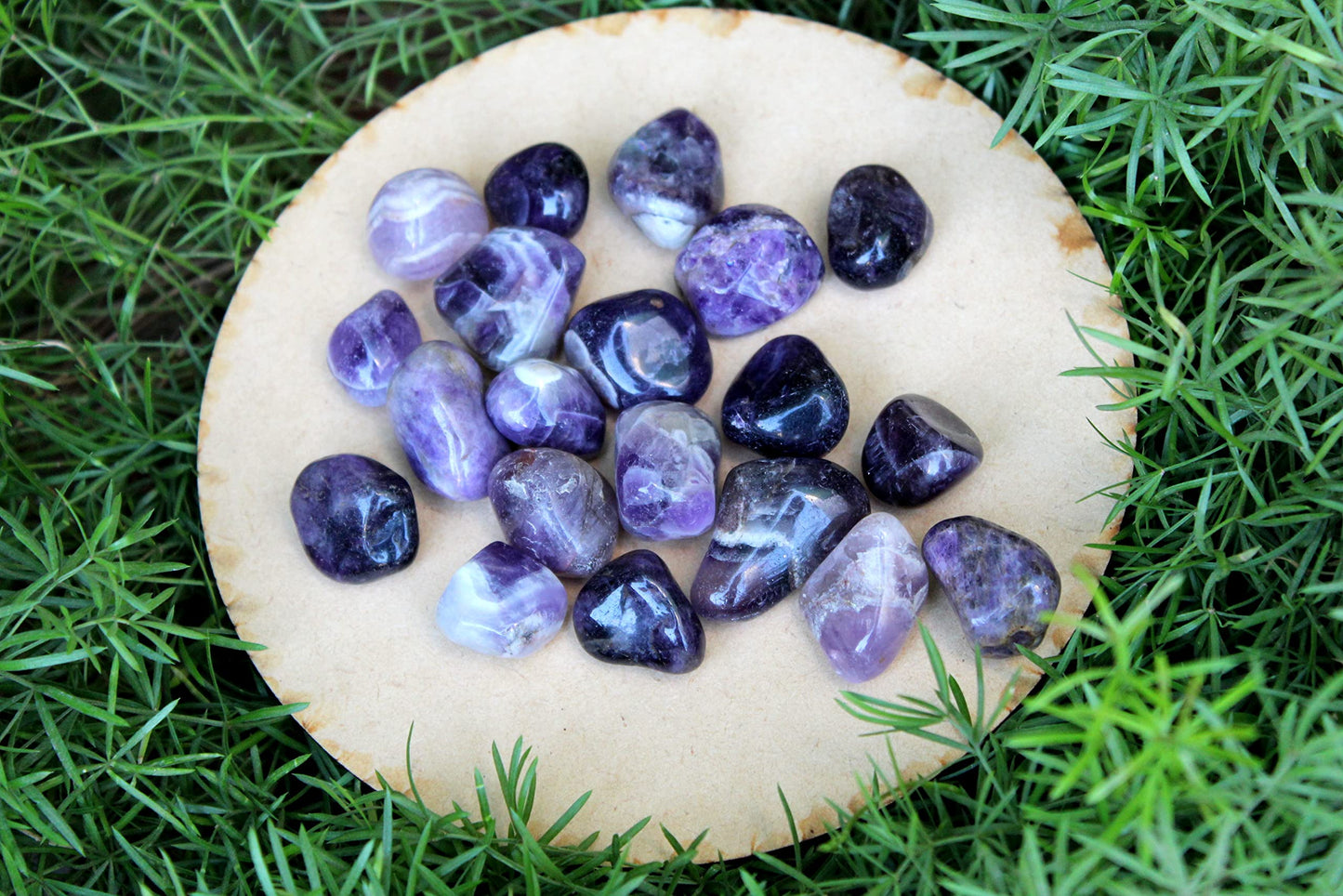 Jet Amethyst Tumbled Stone 100 Grams Natural Polished Crystal for Home Décor, Meditation, Chakra Balancing & Positive Energy