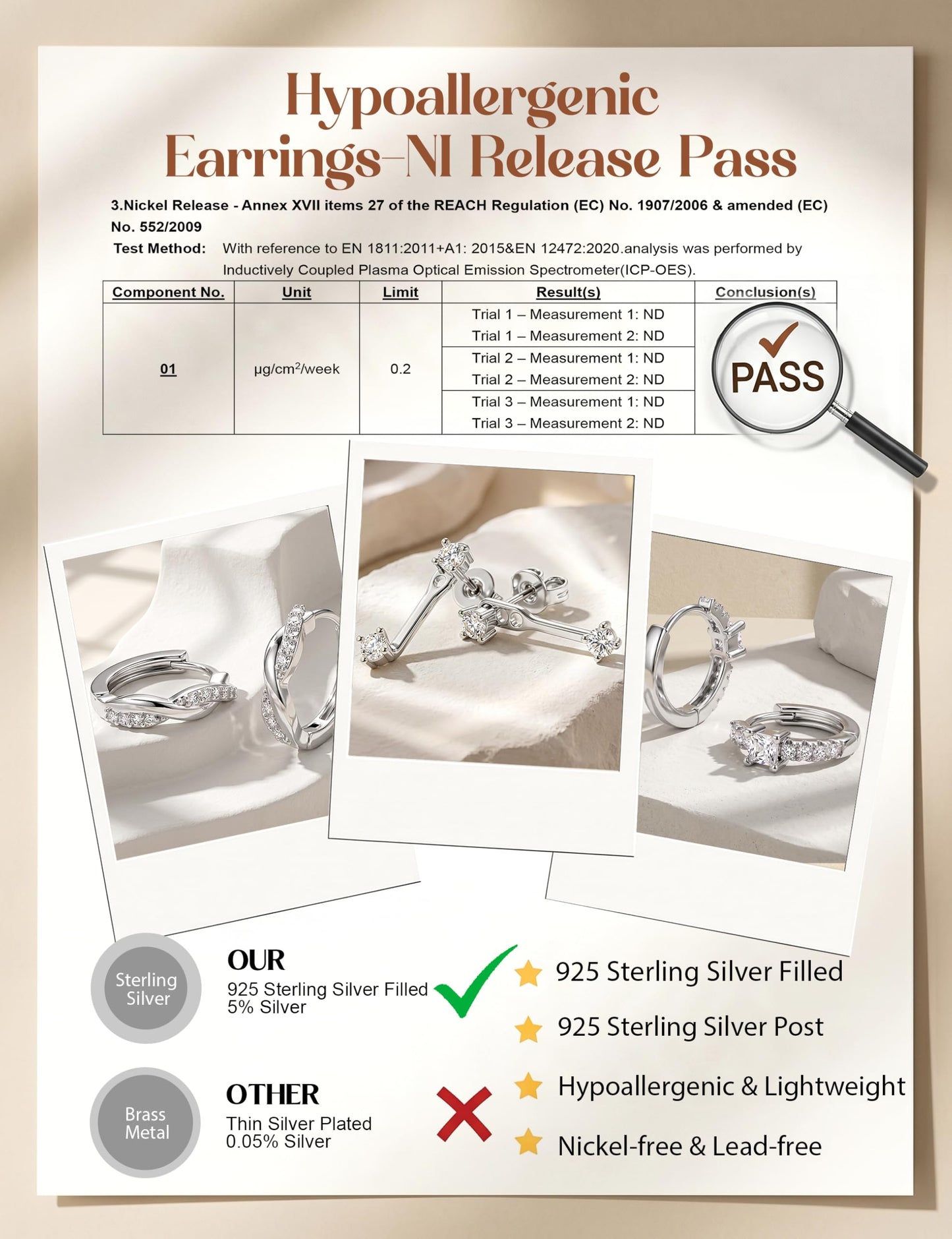 MILACOLATO 3Pairs 925 Sterling Silver Earrings for Women, Sterling Silver Filled Small Huggie Hoop Earrings Sets for Multiple Piercing Hypoallergenic, CZ Cartilage Earrings Stacks Trendy Earrings, I