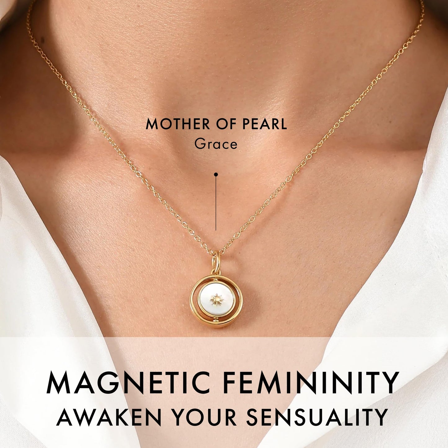 Moon Magic - Authentic Moonstone Necklace for Women | Pearl, Onyx, Black Obsidian Necklaces | Real 925 Sterling Silver/18k Rose Yellow Gold Crystal Necklace for Women | Genuine Gemstone Jewelry