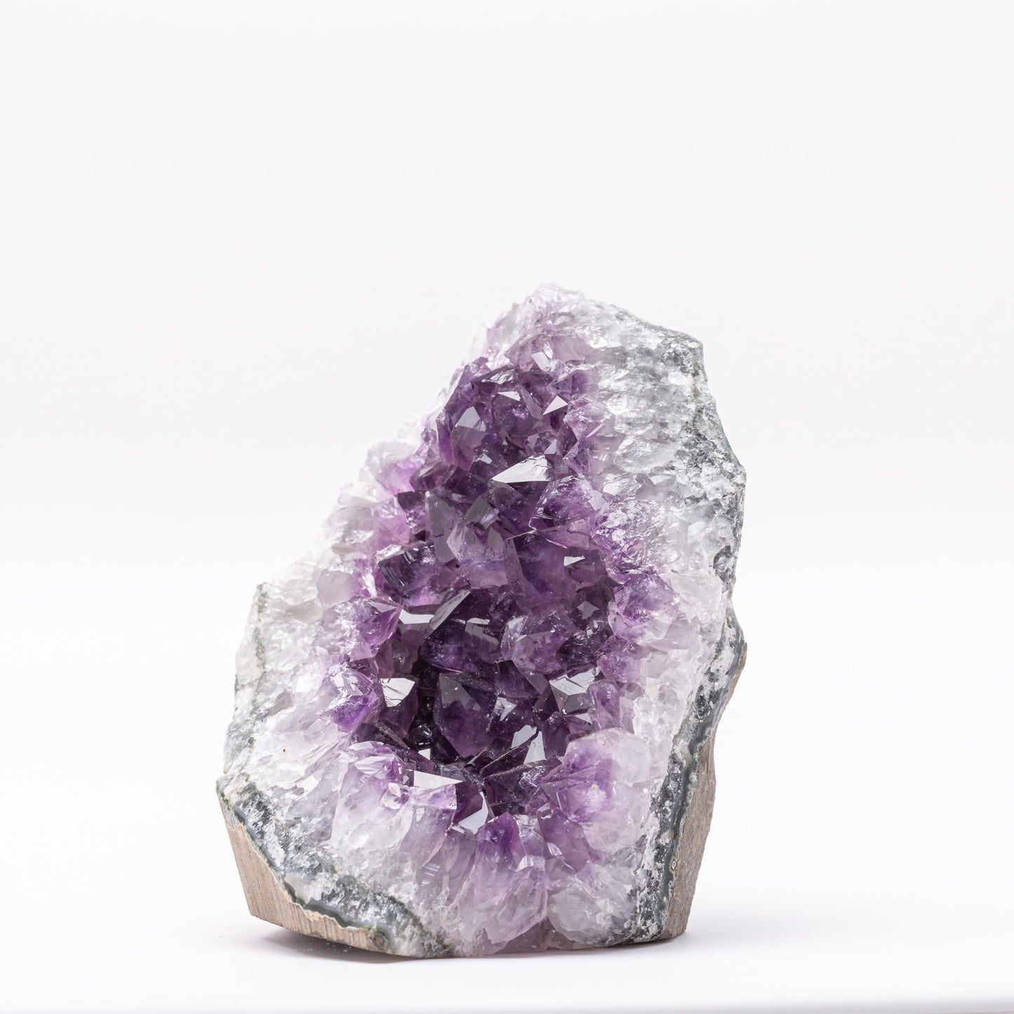 EMPORION Natural Amethyst (0.5 lb to 1 lb) - 3" to 4.5" Height - Crystal Clusters Stone from Uruguay Raw Geode Quartz - Deep Purple Color