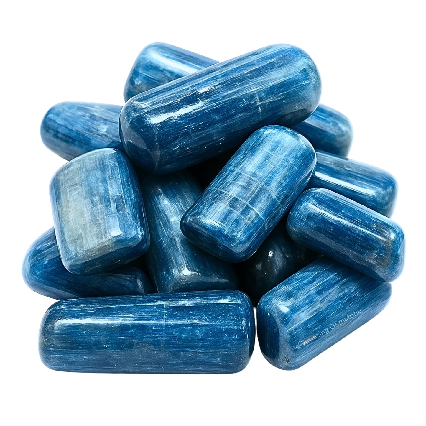 Amazing Gemstone Kyanite Crystals and Healing Stones Tumbled - 1 oz Kyanite Stone Gem Stones, Natural Healing Stones for Energy Balance, Stress Relief - Premium Polished Gems Rocks for Meditation