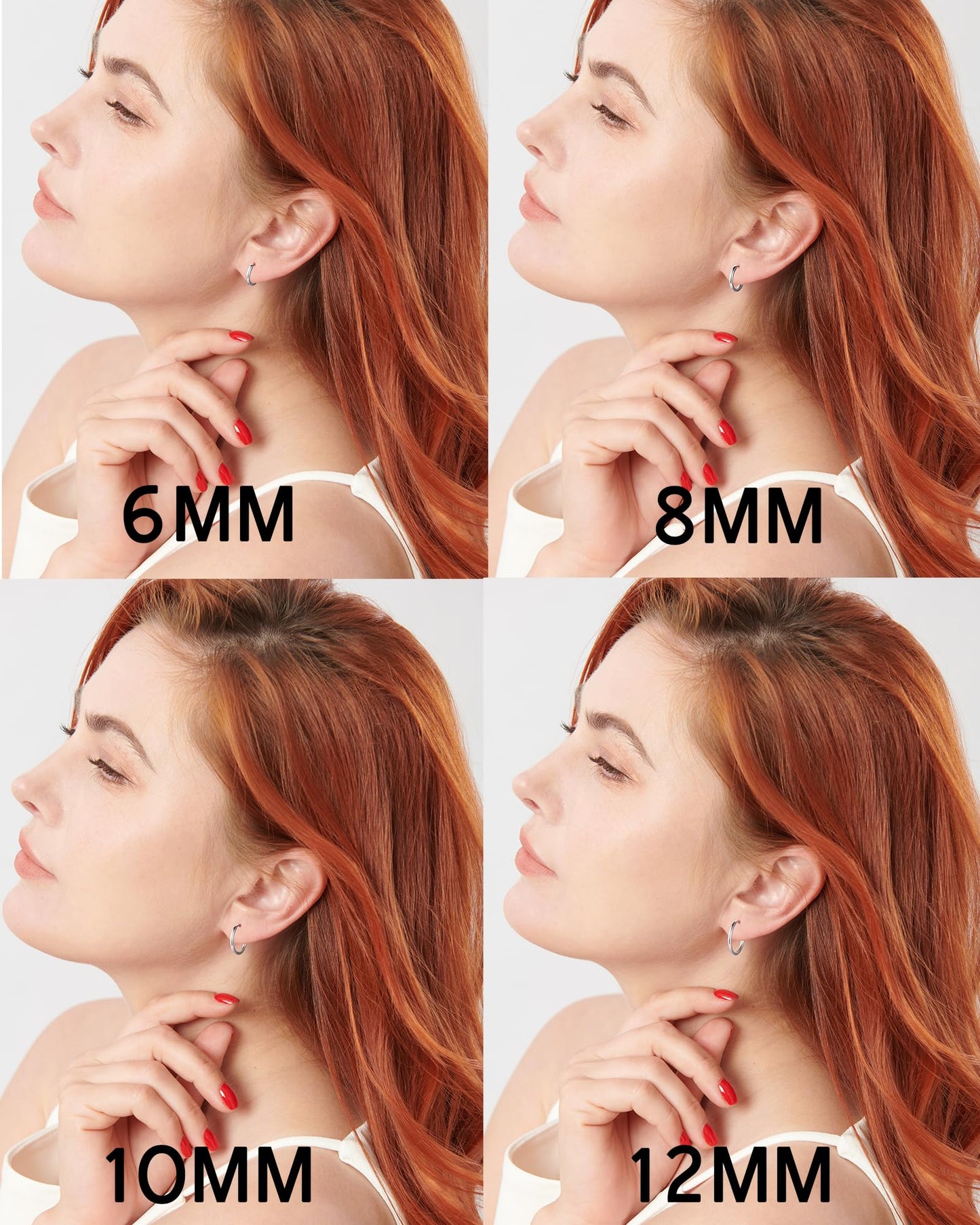 316L Surgical Stainless Steel Huggie Hoop Earrings 8mm Gold Hypoallergenic Earrings Hoop Cartilage Helix Lobes Hinged Sleeper Earrings For Men Women(B01:8mm Gold(THK 2.0mm))