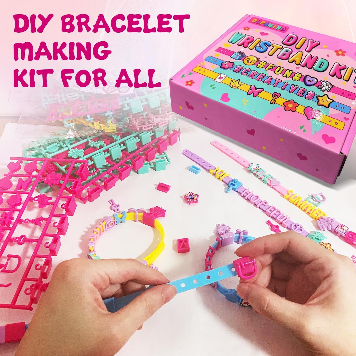 Dupamind Friendship Bracelet Making Kit for Girls, Birthday Gifts Art & Craft Kits for Kids, DIY Jewelry Making Kit, Girls Present for Ages 5-12, Toys for Age 5, 6, 7, 8, 9, 10, 11, 12 Years Old