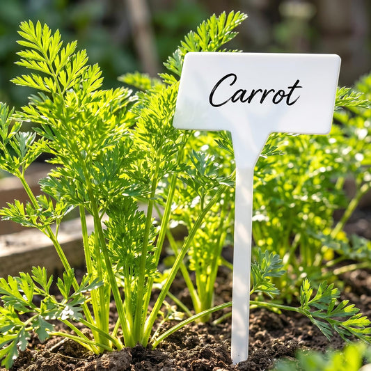 KINGLAKE GARDEN Outdoor Plastic Plant Labels 50 Pack 11.8 inch Outdoor Waterproof Sturdy Nursery Garden Markers, Plant Markers for Herbs, Flowers, Vegetable, Plant (50 Pack)
