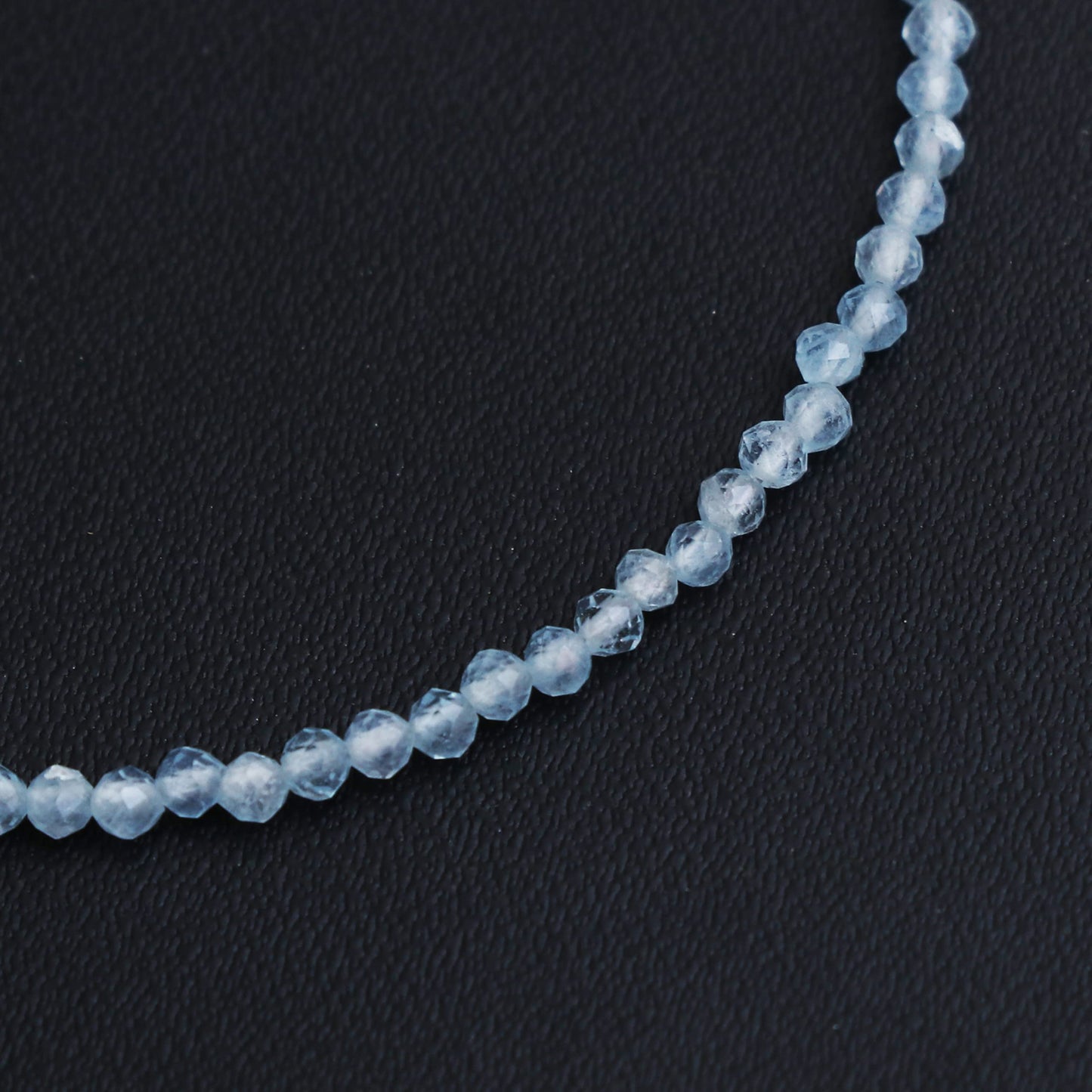 Gempires Aquamarine Bracelet for Women | Dainty Handmade Gemstone Beads 2.5 mm | Minimalist Stacking Bracelet | Lightweight Everyday Jewelry | March Birthstone Gift