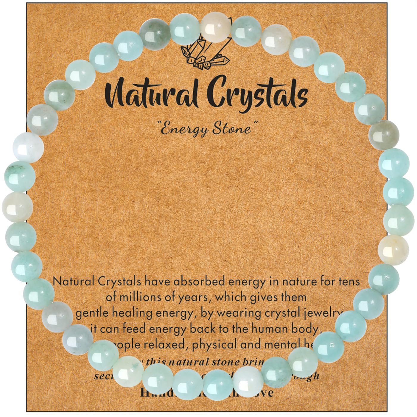 MAIBAOTA Amazonite Bracelet for Women, 4 mm Natural Stone Bracelets