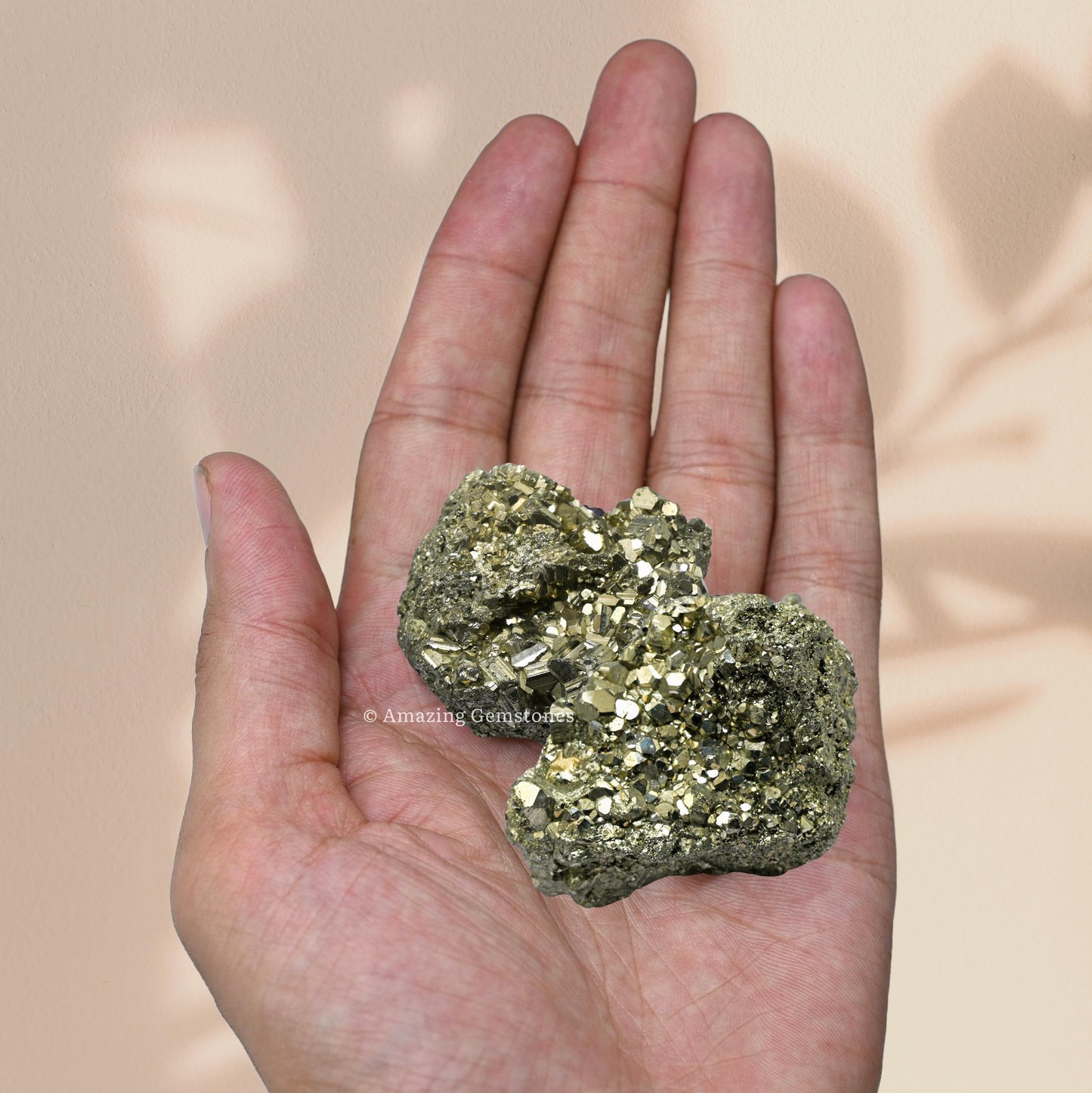 Amazing Gemstone Pyrite Raw Crystals and Healing Stones, Natural Rocks For Tumbling - DIY Raw Stones And Crystals (1 Piece)