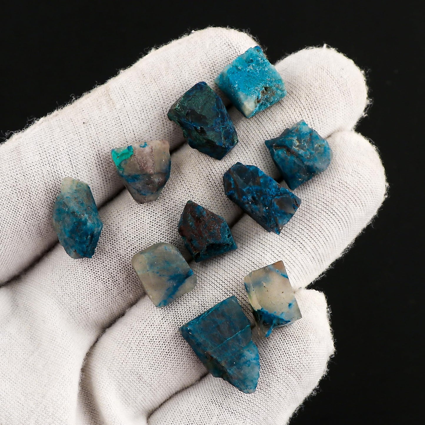 CRYSTALIS 100cts Natural Chrysocolla Raw Crystals, Loose Gemstone Wholesale Bulk Rough Jewelry Making Supply, Chakra And Healing Stones, Wire Wrapping, DIY, Tumbling, Gem Collection, 10+ pcs