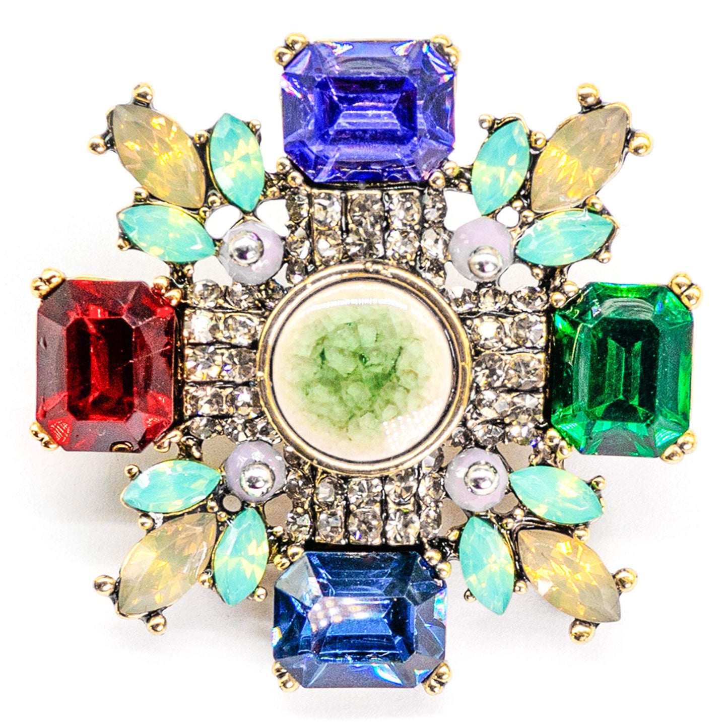 SinglinArt Brooches for Women Girls Fashion Crystal Rhinestone Statement Jewelry