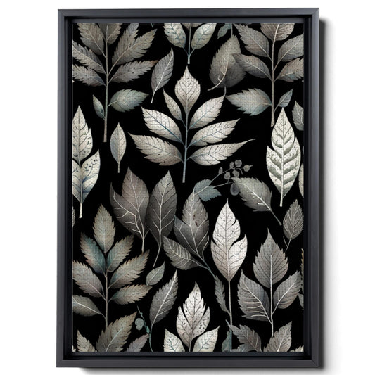 Canvas Print Scandinavian Folk Art Black and Beige Abstract Botanical Wall Art for Scandinavian Home Decor Decor Canvas, Wall