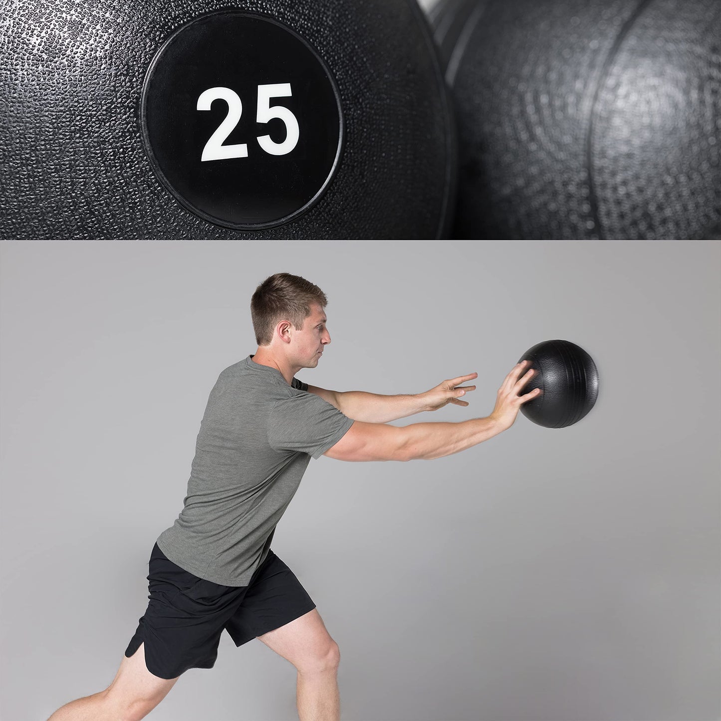 REP Weighted Slam Balls | 5 lb | Exercise and Fitness Balls for Strength Training, Soft Rubber Grip, Non-Bounce Medicine Ball | Crossfit, Home Gym, Fitness, and Core Workouts | Black