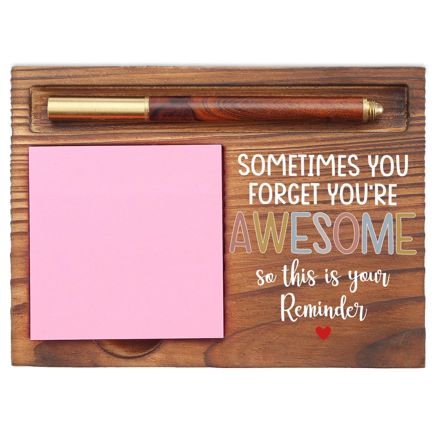Sometimes You Forget You are Awesome Self-Stick Note Pad Holders, Inspirational Quotes Desk Decor Gifts for Women Coworker Friends, Encouragement Cheer Up Gifts Sticky Note Holder EDP08
