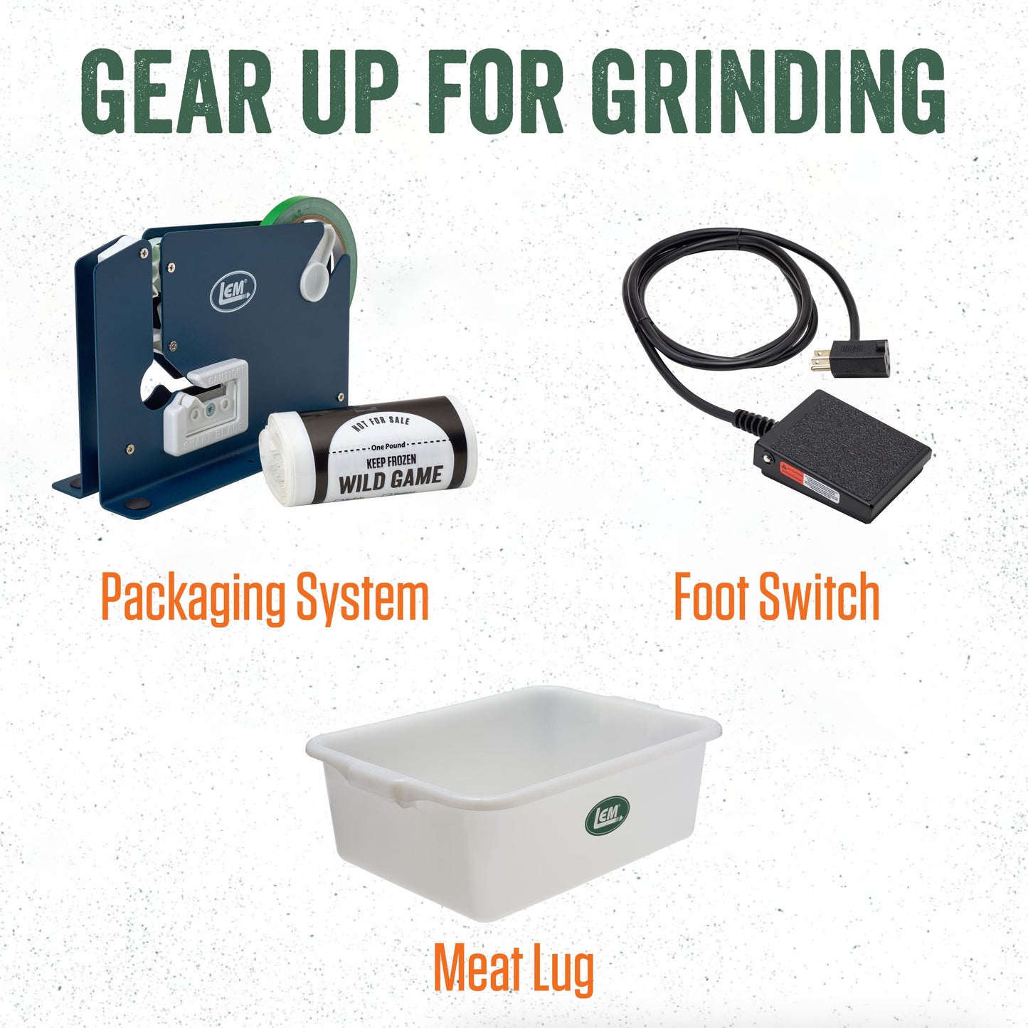 LEM Products BigBite #22 Meat Grinder, 1.0 HP Stainless Steel Electric Meat Grinder Machine, Ideal for Heavy Use