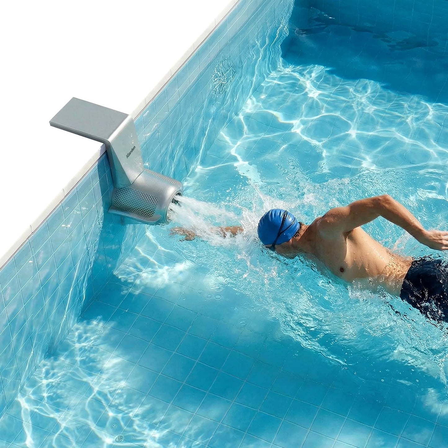 iGarden Swim Jet P Series, 720 GPM Inverter Counter Current Swimming System with 5 Wave Modes, Swim Jet Machine for Inground Pools, Training or Fun, Full Touchscreen, App Control