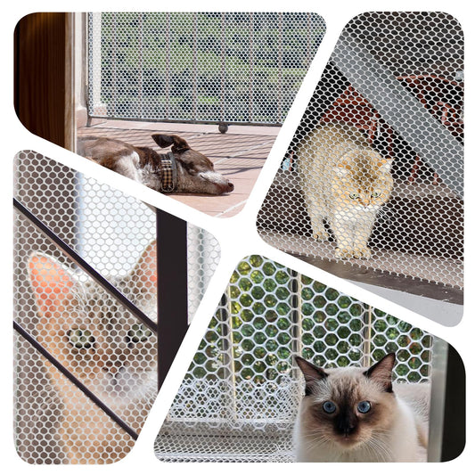 Plastic Wire Mesh Fence 16In x 20Ft, Chicken Wire Fencing for Poultry, Dogs, Rabbits, Snake Barrier, Garden Netting, Balcony Pet Barrier, Lightweight Plastic Mesh for Outdoor Use White