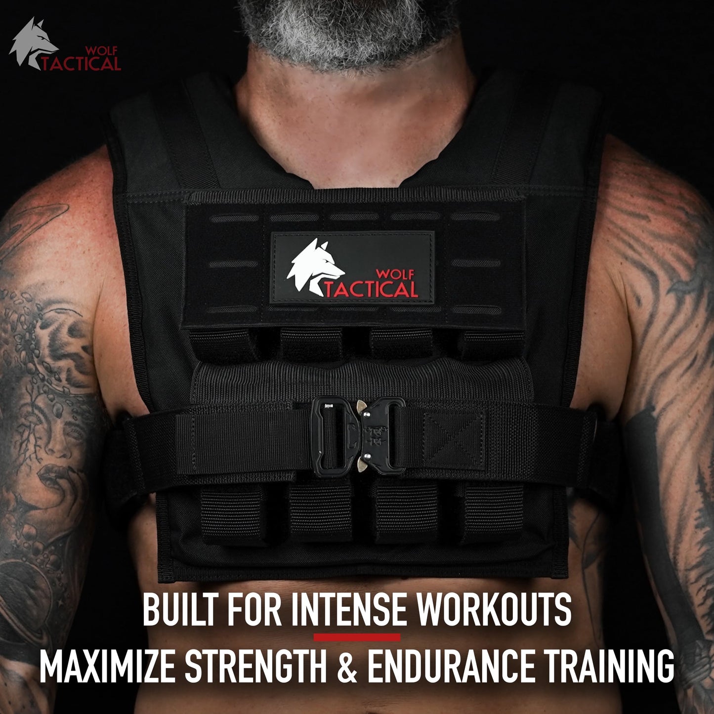 Wolf Tactical Men Weighted Vest - 35 LB Strength Training Tactical Weight Vest Tan